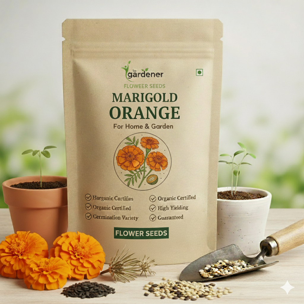 Marigold Orange Flower Seeds - 100 Seeds || High Germination, Easy To grow