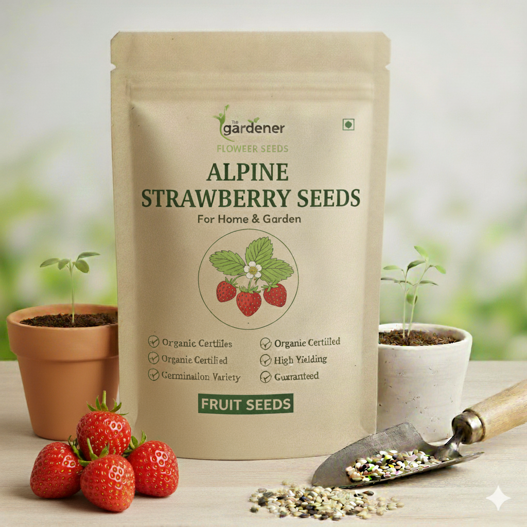 Alpine Strawberries Seeds - 200 Seeds || High Germination, Grow Juicy Strawberries